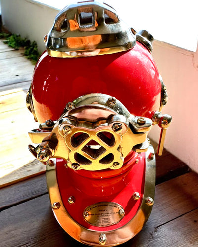 Tiefseeforscherhelm - Sammleredition mit Gravurmöglichkeit, 35 cm, Geschenk für Feuerwehrmann oder Taucher