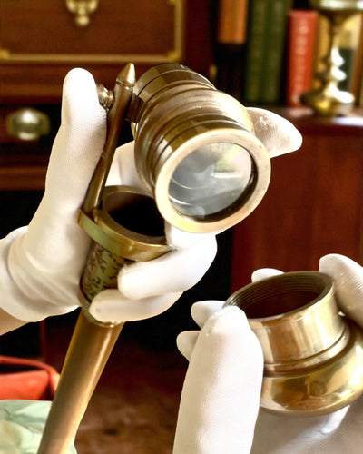 Navigator-Stock 2.0 mit Kompass und verstecktem Fernrohr, personalisierbar mit Gravur als Geschenk