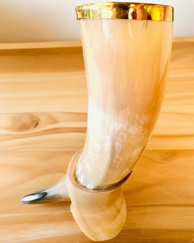 Hornbecher "Viking Valor" - Handgraviert, Premium Qualität - 4 Varianten zur Auswahl