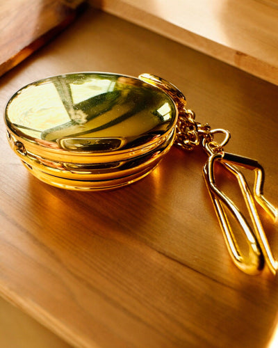 Grand Elegance Taschenuhr mit Doppeldeckel, Manuell, Goldfarben, mit Gravur als Geschenk