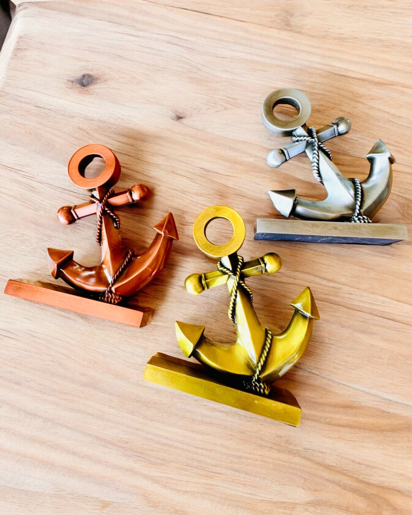Dekorative Anker aus Aluminium - Elegante Dekoration mit Gravurmöglichkeit - 3 Farbvarianten