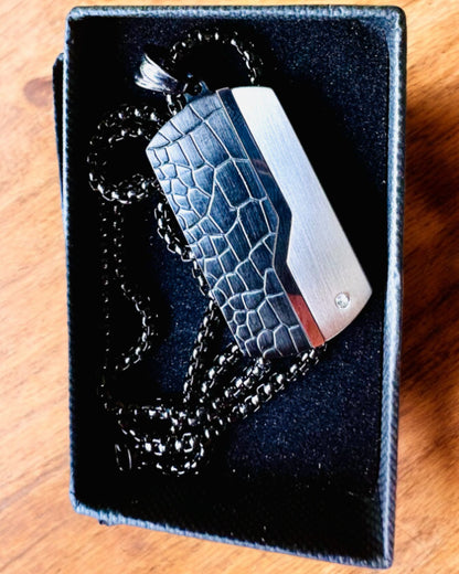 Halskette für Herren Elegante Kraft - Personalisierung mit Gravur als Geschenk