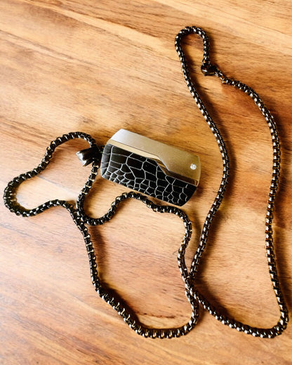 Halskette für Herren Elegante Kraft - Personalisierung mit Gravur als Geschenk