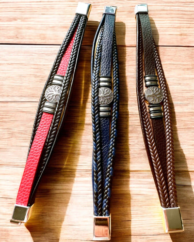 Armband "Baum des Lebens" mit Personalisierungsmöglichkeit als Geschenk, 3 Farbvarianten