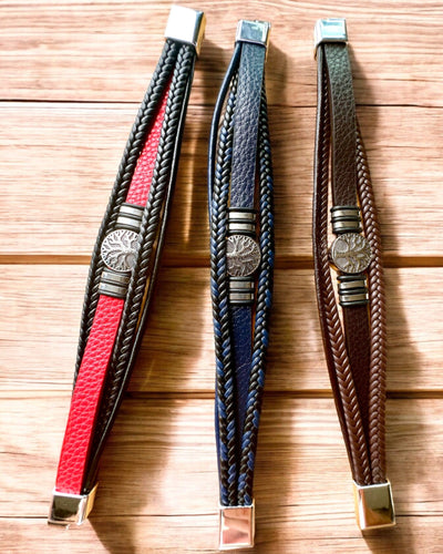 Armband "Baum des Lebens" mit Personalisierungsmöglichkeit als Geschenk, 3 Farbvarianten