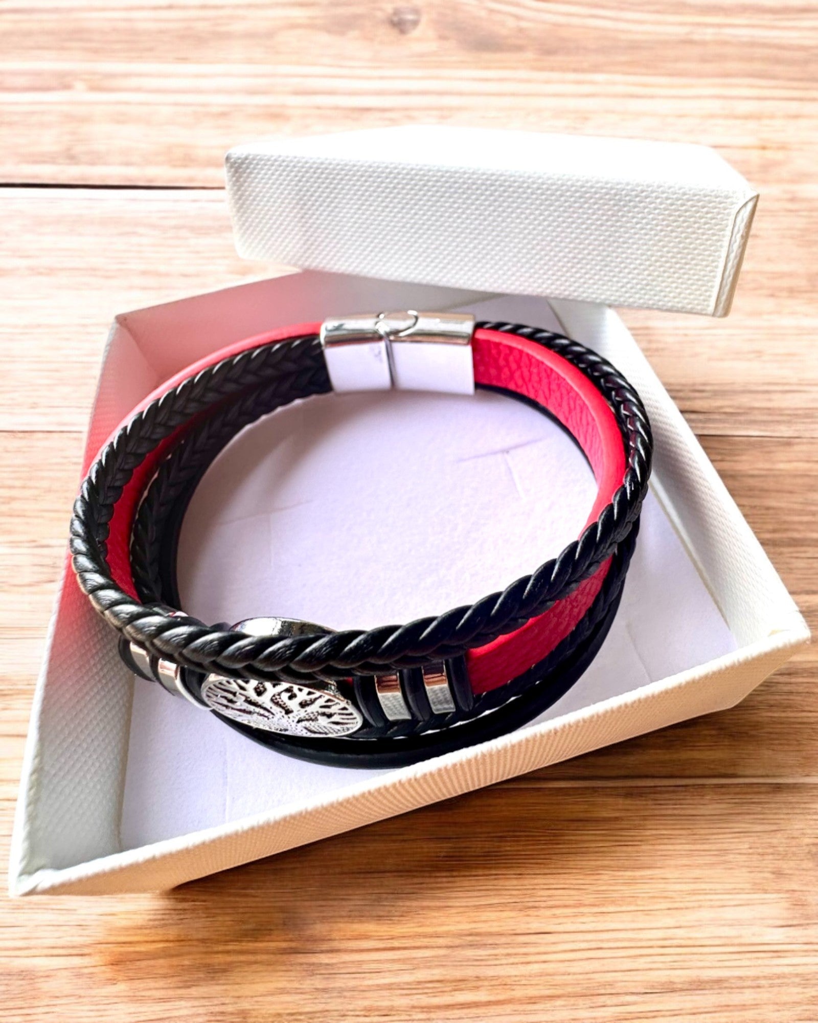 Armband "Baum des Lebens" mit Personalisierungsmöglichkeit als Geschenk, 3 Farbvarianten