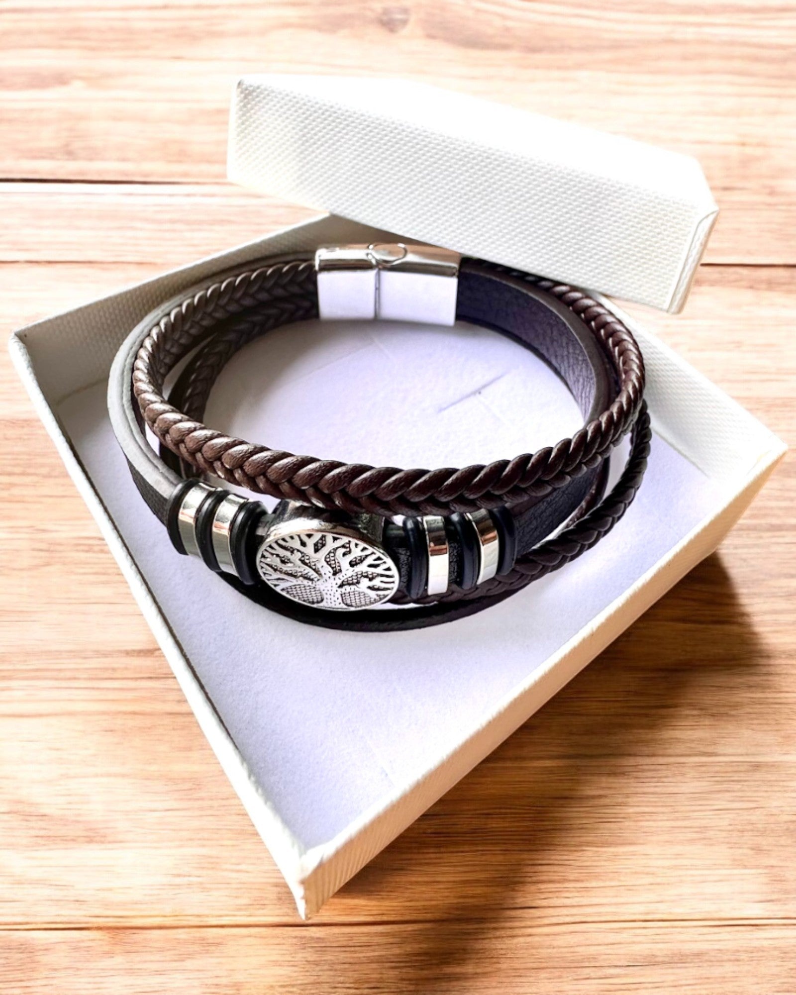 Armband "Baum des Lebens" mit Personalisierungsmöglichkeit als Geschenk, 3 Farbvarianten