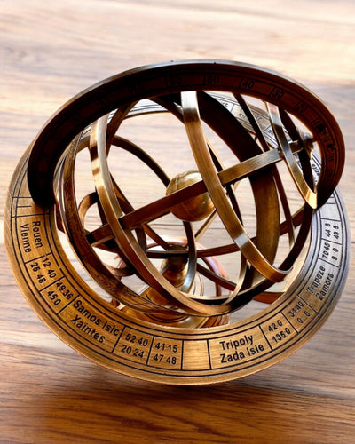 Astrolabium Artis 2 - 30 cm Höhe, Handgefertigt mit Gravuroption, Dekoration für das Büro, Premium