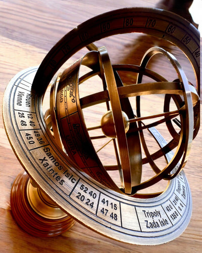 Astrolabium Artis 2 - 30 cm Höhe, Handgefertigt mit Gravuroption, Dekoration für das Büro, Premium