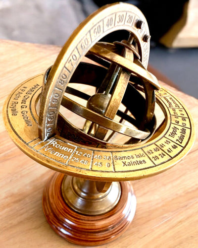 Astrolabium Artis 2 - 30 cm Höhe, Handgefertigt mit Gravuroption, Dekoration für das Büro, Premium