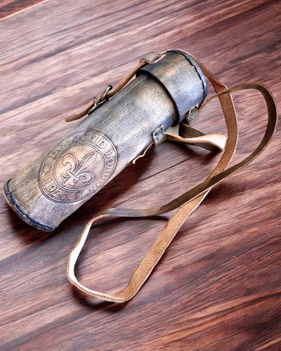 Premium-Fernrohr "Voyager" mit graviertem Fernrohr und Etui aus echtem Leder, Möglichkeit zur Personalisierung mit Gravur als Geschenk