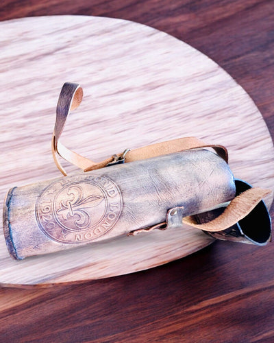 Premium-Fernrohr "Voyager" mit graviertem Fernrohr und Etui aus echtem Leder, Möglichkeit zur Personalisierung mit Gravur als Geschenk