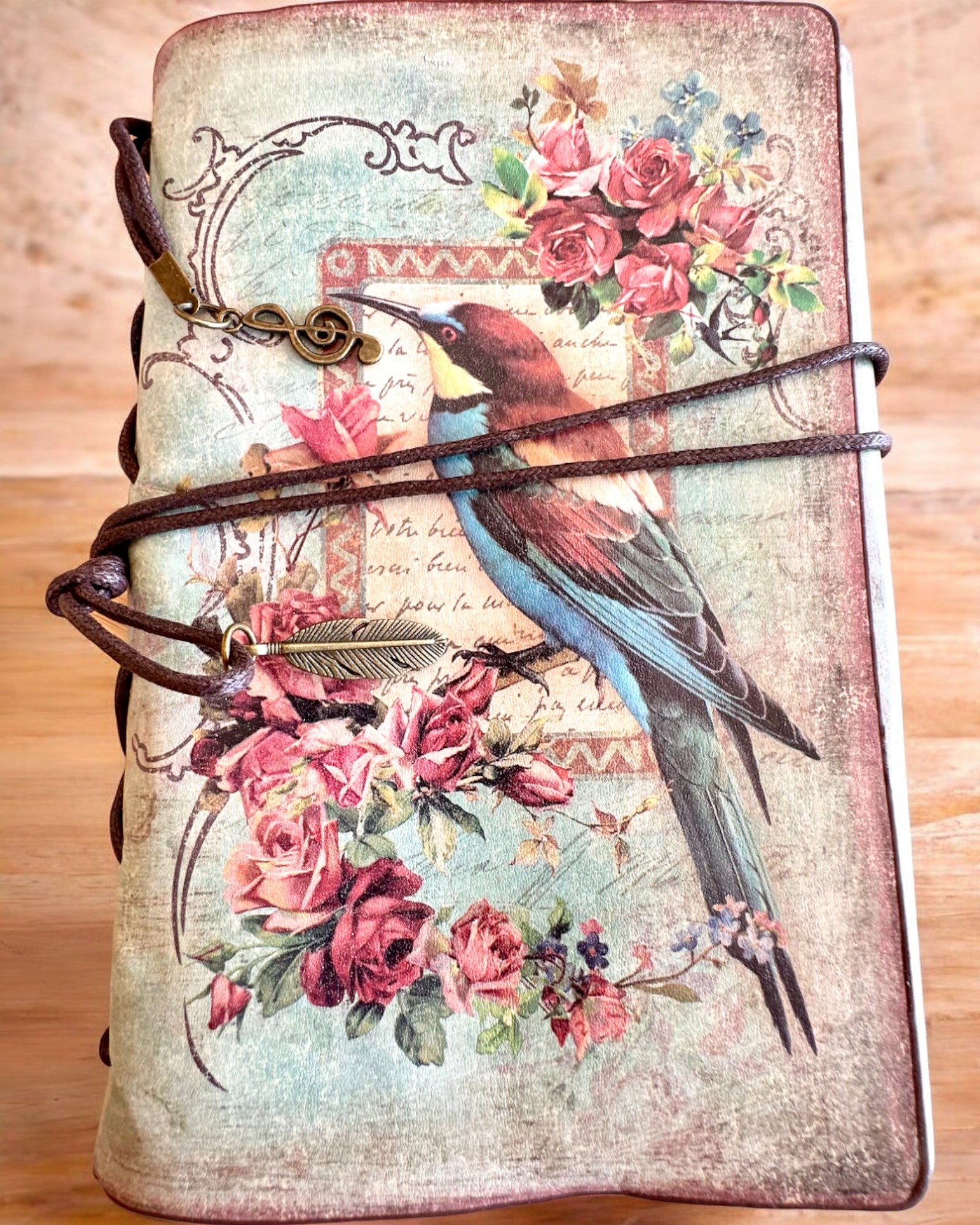 Vintage Memoire Notizbuch mit personalisierter Gravur - 3 Designs zur Auswahl, Notizbuch als Geschenk