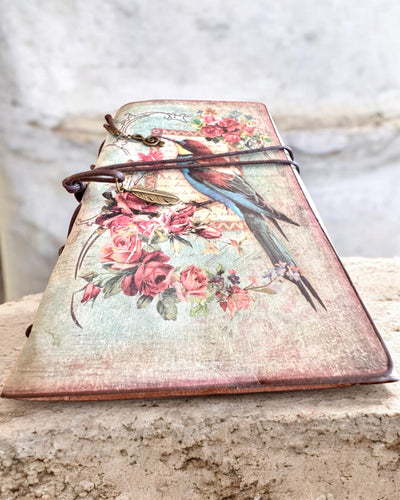 Vintage Memoire Notizbuch mit personalisierter Gravur - 3 Designs zur Auswahl, Notizbuch als Geschenk