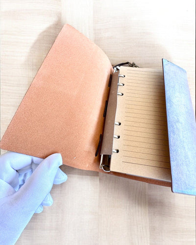 Vintage Memoire Notizbuch mit personalisierter Gravur - 3 Designs zur Auswahl, Notizbuch als Geschenk