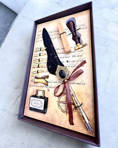 Kalligrafie-Set "Eleganz in der Praxis" mit Gravuroption, als Geschenk. 2 Farbvarianten zur Auswahl