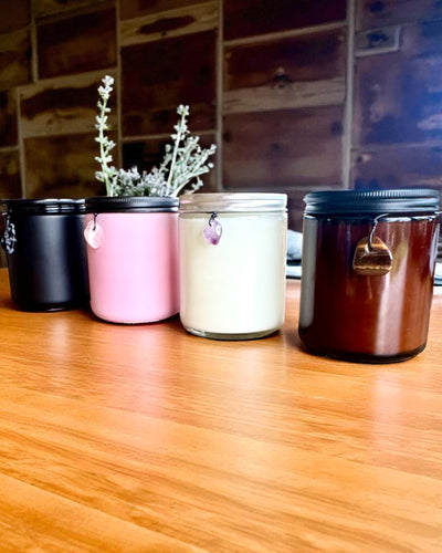 Intentionale Kerze Tigerkraft – Selbstbewusstsein und Wohlstand, 250 ml, Möglichkeit zur Personalisierung des Deckels als Geschenk