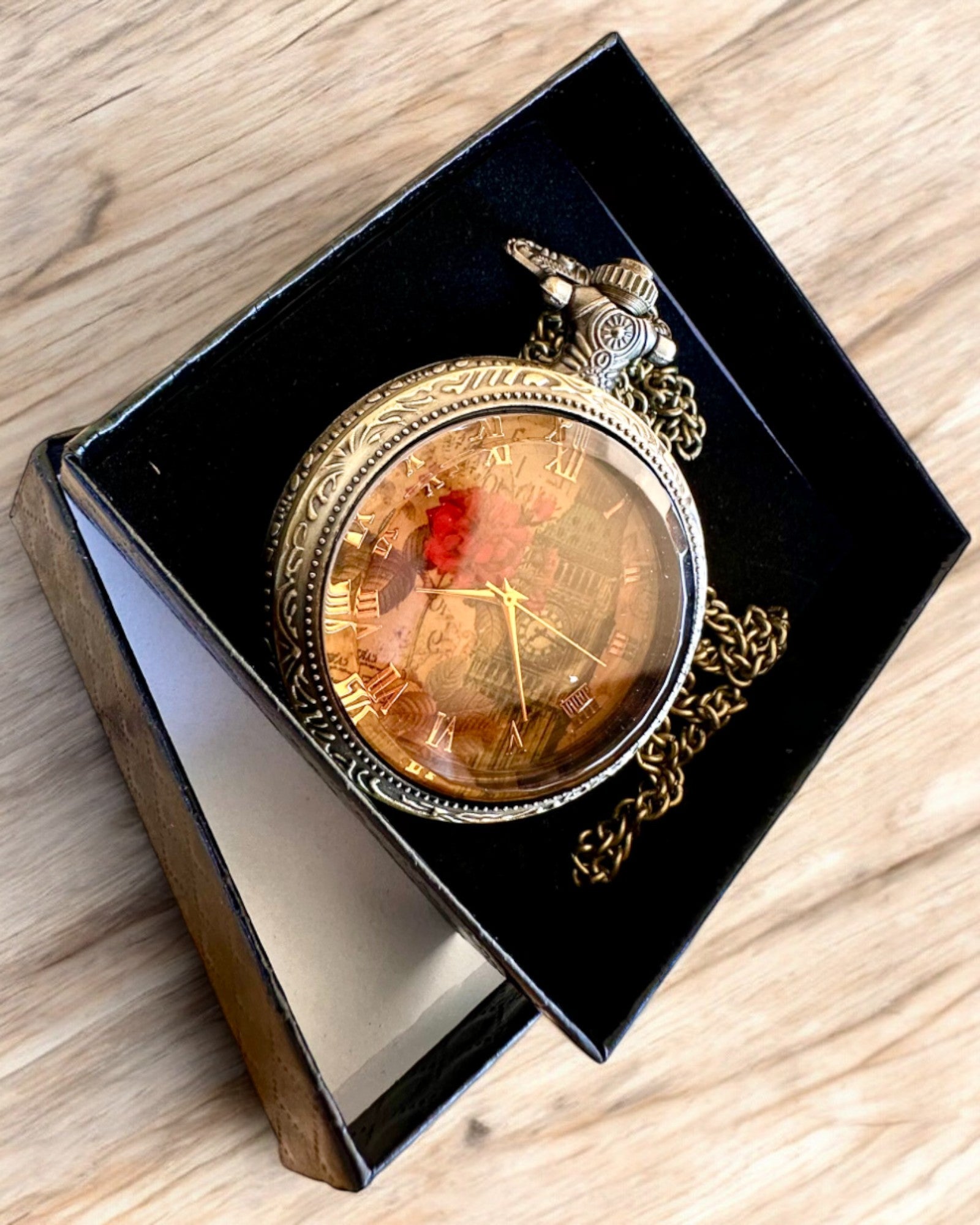 Taschenuhr "Vintage Charm" mit Gravur zur Personalisierung als Geschenk