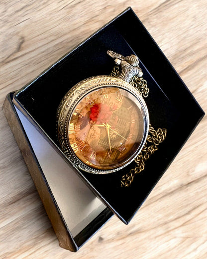 Taschenuhr "Vintage Charm" mit Gravur zur Personalisierung als Geschenk