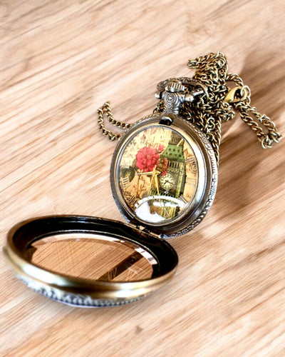 Taschenuhr "Vintage Charm" mit Gravur zur Personalisierung als Geschenk