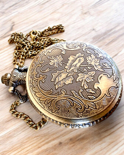 Taschenuhr "Vintage Charm" mit Gravur zur Personalisierung als Geschenk