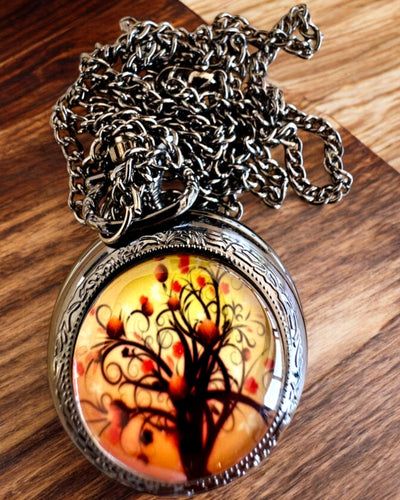 Taschenuhr "Baum des Lebens" mit Gravurmöglichkeit als Geschenk