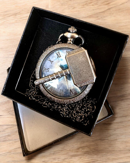 Młot Czasu - Taschenuhr, personalisierbar mit Gravur als Geschenk