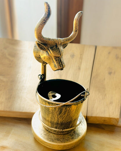 Stilvoller Metall-Aschenbecher "Rustic Charm" 19-23 cm Höhe, 8 Varianten zur Auswahl, Gravur auf Wunsch