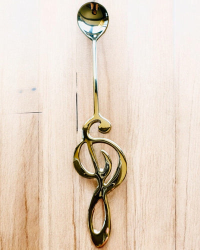 Eleganter Löffel mit Violinschlüssel – Personalisiert als Geschenk, 2 Farbvarianten zur Auswahl