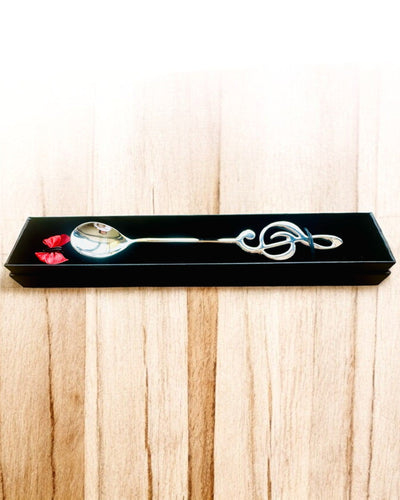 Eleganter Löffel mit Violinschlüssel – Personalisiert als Geschenk, 2 Farbvarianten zur Auswahl