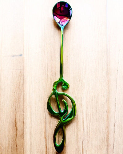 Eleganter Löffel mit Violinschlüssel – Personalisiert als Geschenk, 2 Farbvarianten zur Auswahl
