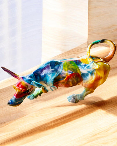 Dekorative Skulptur Stier "BullArt" – Einzigartige Kunst mit Gravuroption - 4 Farbvarianten, als personalisiertes Geschenk
