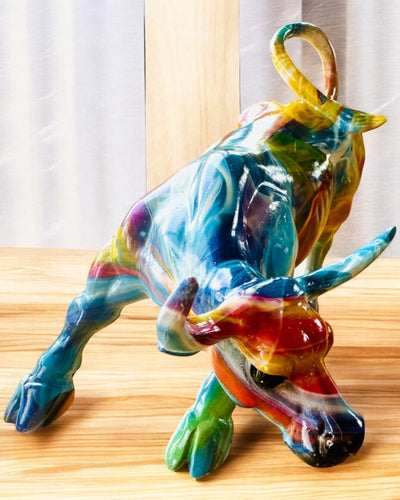 Dekorative Skulptur Stier "BullArt" – Einzigartige Kunst mit Gravuroption - 4 Farbvarianten, als personalisiertes Geschenk