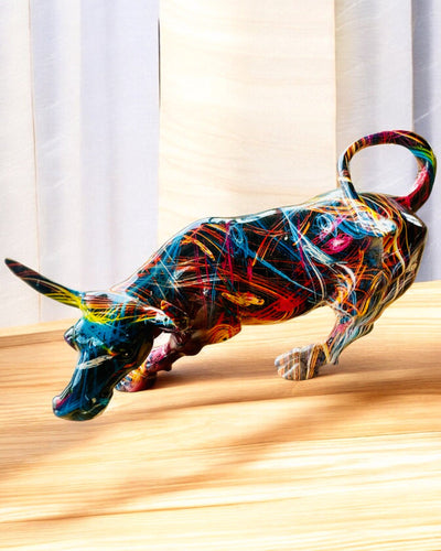 Dekorative Skulptur Stier "BullArt" – Einzigartige Kunst mit Gravuroption - 4 Farbvarianten, als personalisiertes Geschenk