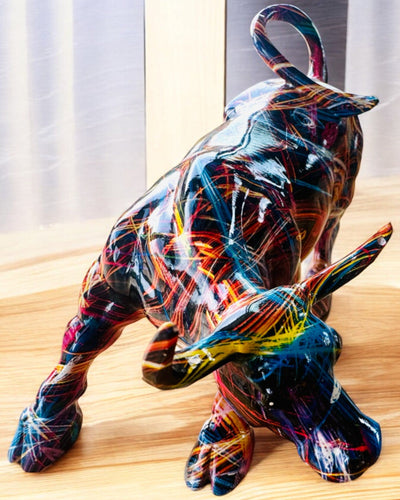 Dekorative Skulptur Stier "BullArt" – Einzigartige Kunst mit Gravuroption - 4 Farbvarianten, als personalisiertes Geschenk