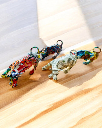 Dekorative Skulptur Stier "BullArt" – Einzigartige Kunst mit Gravuroption - 4 Farbvarianten, als personalisiertes Geschenk