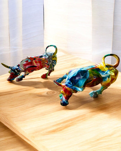 Dekorative Skulptur Stier "BullArt" – Einzigartige Kunst mit Gravuroption - 4 Farbvarianten, als personalisiertes Geschenk