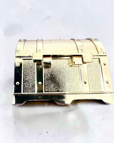 Retro-Metall-Schatztruhe mit Gravur – silberne Kassette 7 x 5 x 5 cm