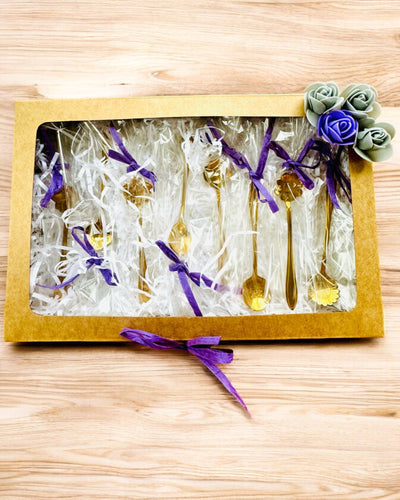 Zestaw Łyżeczek "Kwiatowa Rapsodia" - Personalisierung mit Gravur als Geschenk, 2 Varianten zur Auswahl