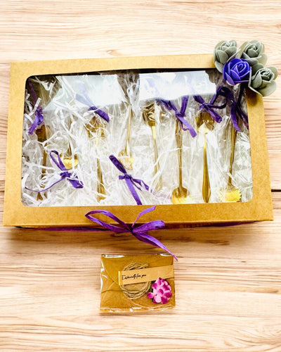 Zestaw Łyżeczek "Kwiatowa Rapsodia" - Personalisierung mit Gravur als Geschenk, 2 Varianten zur Auswahl