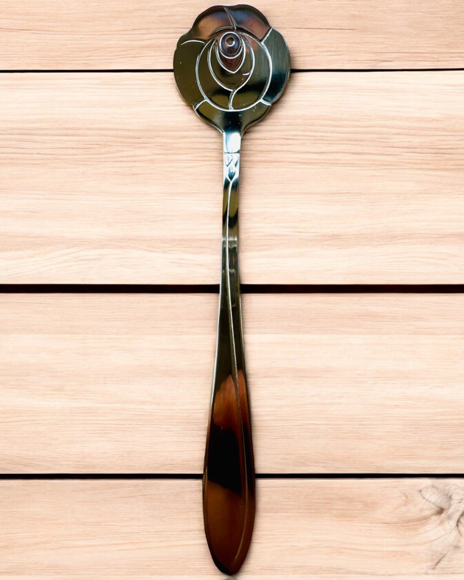 Eleganter Löffel "Blumeneleganz" – Personalisiert als Geschenk, Gravur, 7 Varianten zur Auswahl