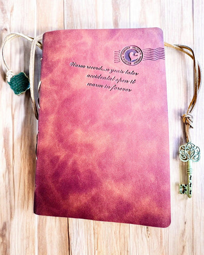 Vintage-Notizbuch "Schlüssel der Vergangenheit" - Gravur als Geschenk möglich, Notizbuch