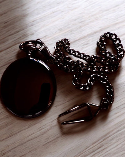 Taschenuhr-Stil Kompass "Navigator" - Farbe dunkles Metall