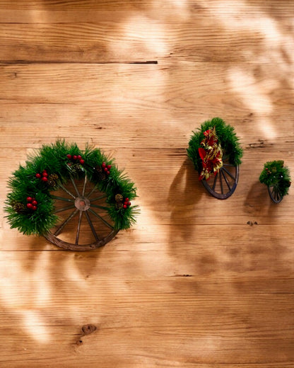 Dekorationsset 3 x Weihnachtskränze "Fröhlicher Stern" - Möglichkeit zur Personalisierung mit Gravur als Geschenk