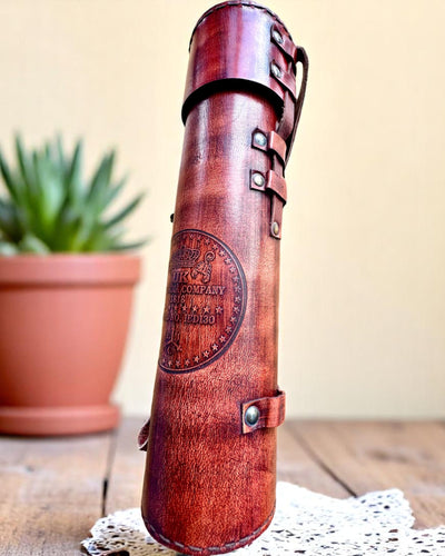 Königliches Fernrohr „Voyager 1818“ – Exklusiv, Messing, 83 cm, handgefertigt, Etui aus echtem Leder – Sammleredition, Personalisierung mit Gravur als Geschenk