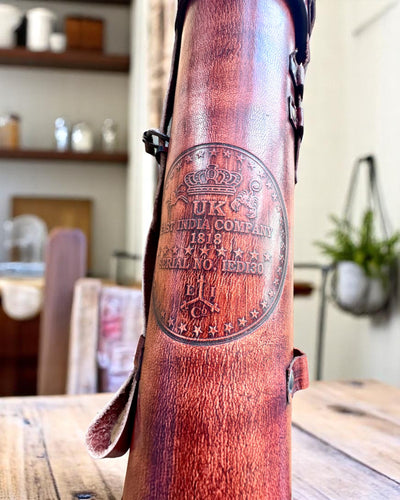 Königliches Fernrohr „Voyager 1818“ – Exklusiv, Messing, 83 cm, handgefertigt, Etui aus echtem Leder – Sammleredition, Personalisierung mit Gravur als Geschenk