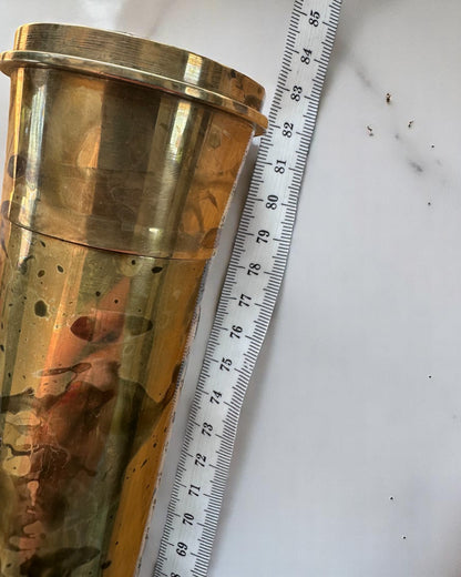 Königliches Fernrohr „Voyager 1818“ – Exklusiv, Messing, 83 cm, handgefertigt, Etui aus echtem Leder – Sammleredition, Personalisierung mit Gravur als Geschenk