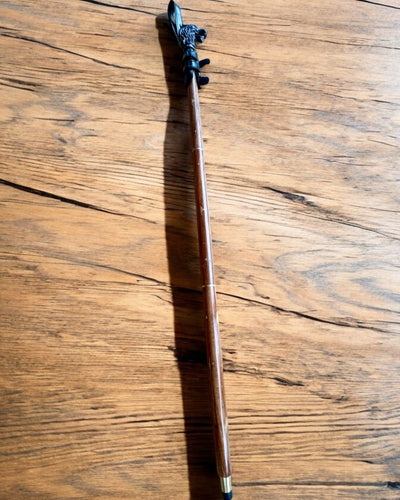 Schutzhülle Schwarzer Panther für Gehstock mit Gravuroption - Handgefertigt aus echtem Leder