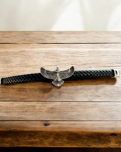 Herrenarmband „SkyRider“ – Lederstil mit Charakter - Personalisierung mit Gravur möglich