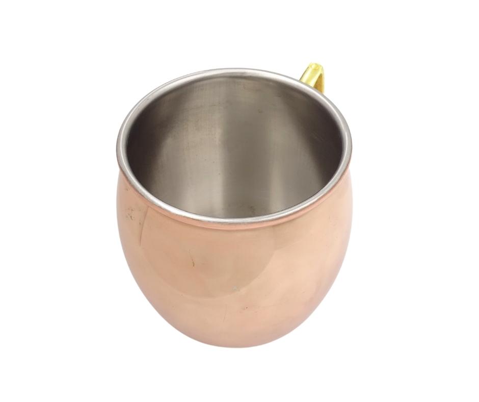 Kupferbecher aus Edelstahl 304 500 ml mit Gravur-Personalisierung - Ideal als Geschenk - Höhe 13,5 cm, Kupferfarbe, Modell MM7012